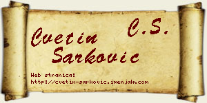 Cvetin Šarković vizit kartica